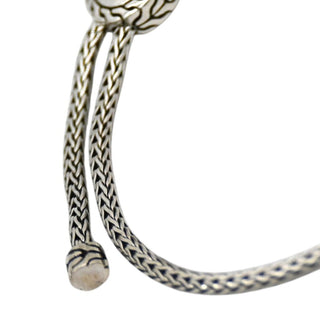 Classic Chain Hammered Sterling Silver Adjustable Bracelet