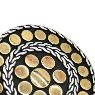 Sterling Silver & 18K Gold Dot Round Pendant