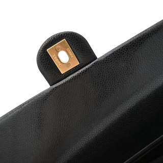 CC Black Caviar Leather Maxi Clutch Bag