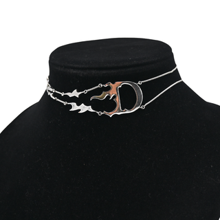 Flame D Logo Choker Necklace