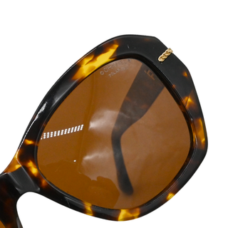 Polarized Tortoiseshell Chain CC Sunglasses