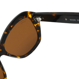 Polarized Tortoiseshell Chain CC Sunglasses