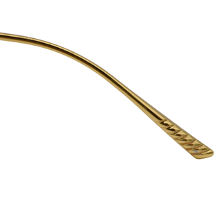 Gold Metal Green Lens Sunglasses