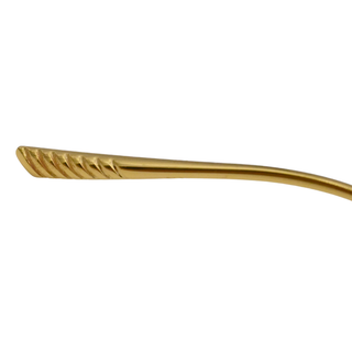 Gold Metal Green Lens Sunglasses