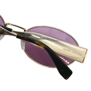 Oval Gold & Pink Metal Sunglasses