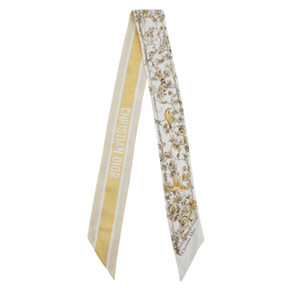 Floral & Bird Silk Toile de Jouy Mitzah Scarf