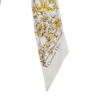 Floral & Bird Silk Toile de Jouy Mitzah Scarf