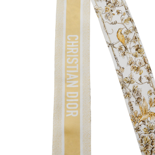 Floral & Bird Silk Toile de Jouy Mitzah Scarf