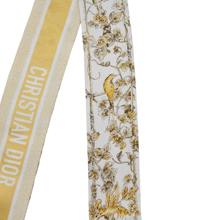 Floral & Bird Silk Toile de Jouy Mitzah Scarf