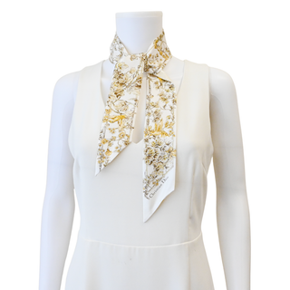 Floral & Bird Silk Toile de Jouy Mitzah Scarf