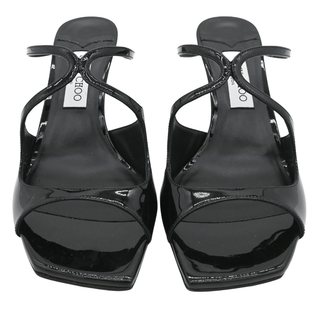 Anise Black Patent Leather Mules