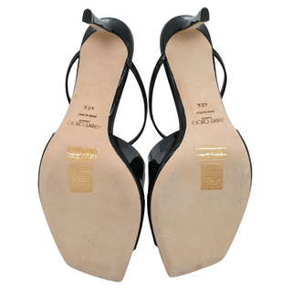 Anise Black Patent Leather Mules