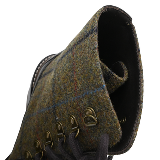 Miller Plaid Wool Lug-Sole Heeled Booties