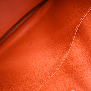 2007 Orange Birkin 30 Ostrich Leather Bag