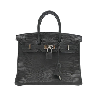 2005 Black Birkin 25 Lizard Leather Bag