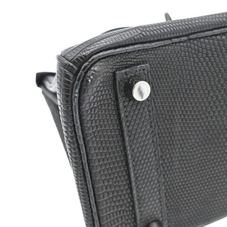 2005 Black Birkin 25 Lizard Leather Bag