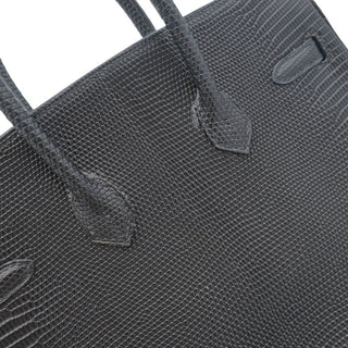 2005 Black Birkin 25 Lizard Leather Bag