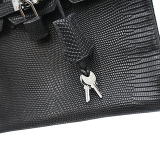 2005 Black Birkin 25 Lizard Leather Bag