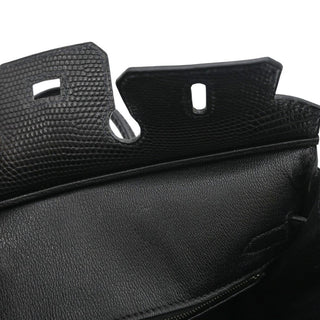 2005 Black Birkin 25 Lizard Leather Bag