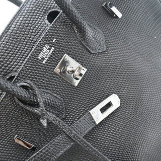 2005 Black Birkin 25 Lizard Leather Bag