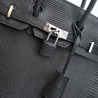 2005 Black Birkin 25 Lizard Leather Bag