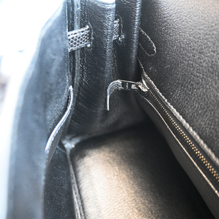 2005 Black Birkin 25 Lizard Leather Bag