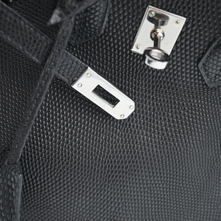 2005 Black Birkin 25 Lizard Leather Bag
