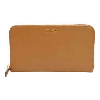 PRADA | Caramel Saffiano Leather Continental Wallet