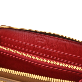 PRADA | Caramel Saffiano Leather Continental Wallet