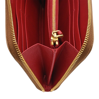 PRADA | Caramel Saffiano Leather Continental Wallet
