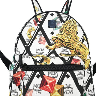 MCM | Stark Lion & Jewel Print Visetos Backpack
