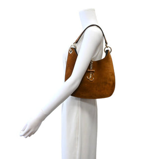 JIMMY CHOO | Varenne JC Suede Hobo Shoulder Bag