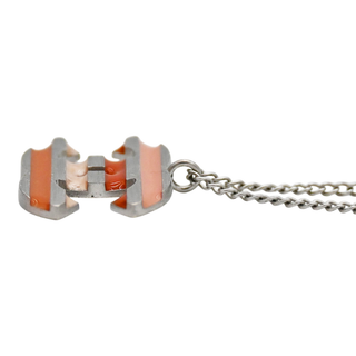 CHANEL | Striped CC Enamel Pendant Necklace