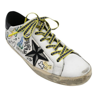 Super-Star Dallas Graffiti Leather Sneakers