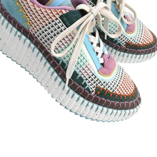 Nama Hand-Stitched Multicolor Platform Sneakers