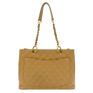 Quilted Caviar Leather Grand Shopping Tote Bag