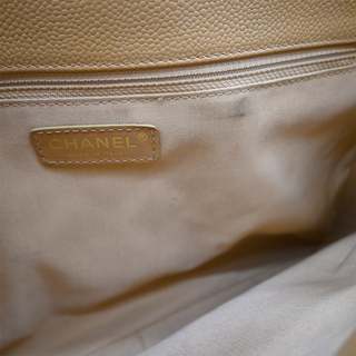 Quilted Caviar Leather Grand Shopping Tote Bag