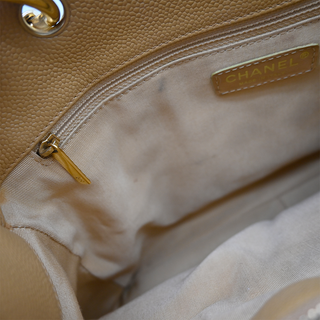 Quilted Caviar Leather Grand Shopping Tote Bag