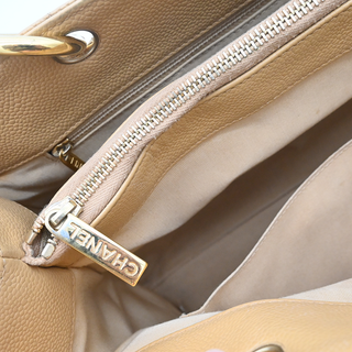 Quilted Caviar Leather Grand Shopping Tote Bag