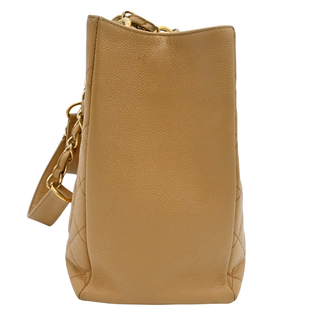 Quilted Caviar Leather Grand Shopping Tote Bag