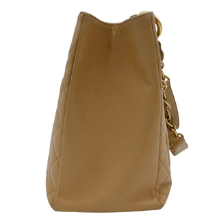 Quilted Caviar Leather Grand Shopping Tote Bag
