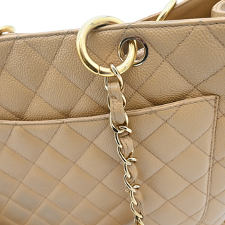 Quilted Caviar Leather Grand Shopping Tote Bag