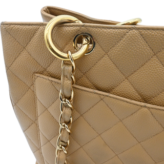 Quilted Caviar Leather Grand Shopping Tote Bag
