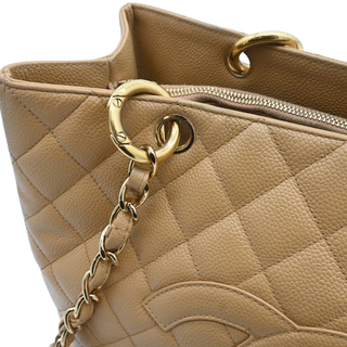 Quilted Caviar Leather Grand Shopping Tote Bag