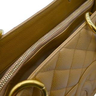 Quilted Caviar Leather Grand Shopping Tote Bag
