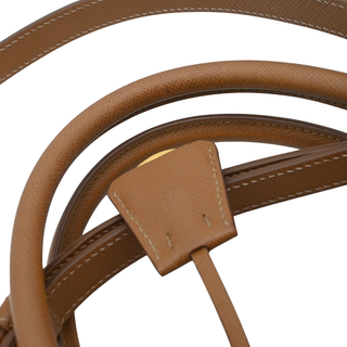 Caramel Brown Saffiano Galleria Double Zip Tote