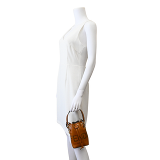 Mini Mon Tresor Fendi Roma Leather Bucket Bag