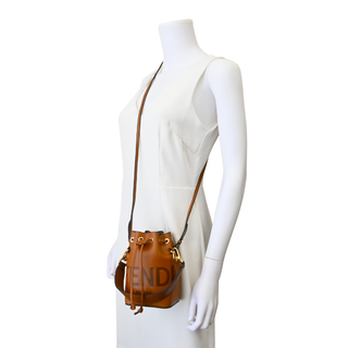 Mini Mon Tresor Fendi Roma Leather Bucket Bag