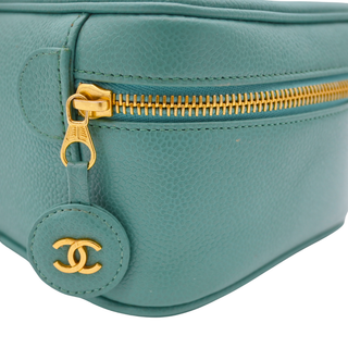 Seafoam Green Vintage Caviar CC Vanity Cosmetic Case