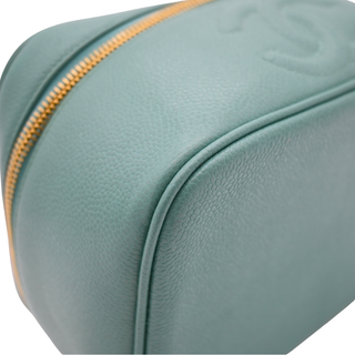 Seafoam Green Vintage Caviar CC Vanity Cosmetic Case